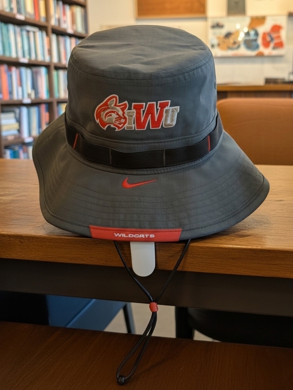 Nike Wildcats Gray Bucket Hat with Red Accents